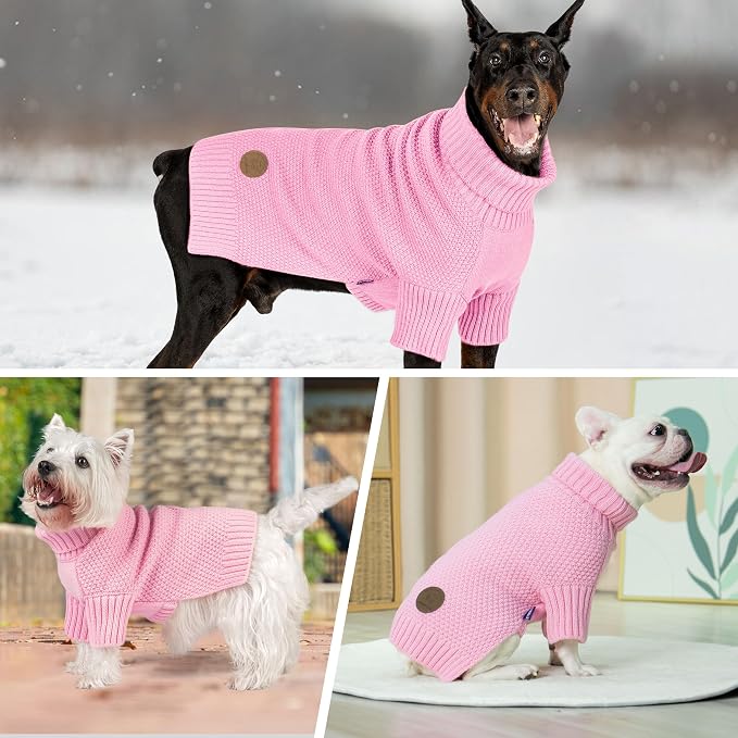 cyeollo Dog Sweater Knitwear Turtleneck Soft Knitwear Pullover Sweaters - Image 3