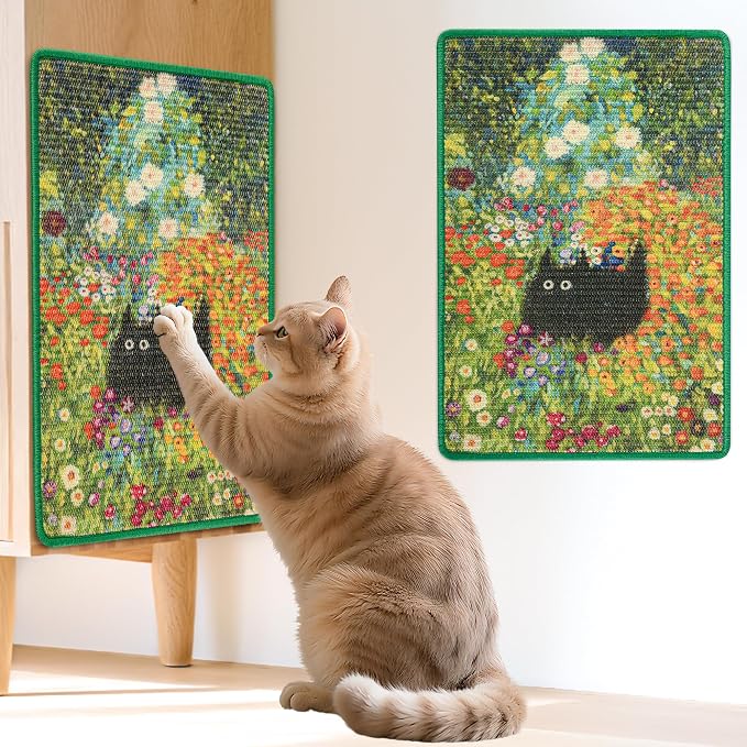 Sisal Cat Scratcher Mat, Cat Wall Scratcher by LESISSMER