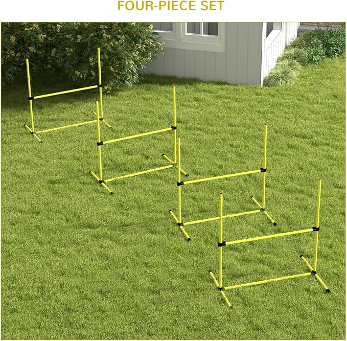 4 Piece Adjustable Dog Agility Jump Set Training Kit - Image 5
