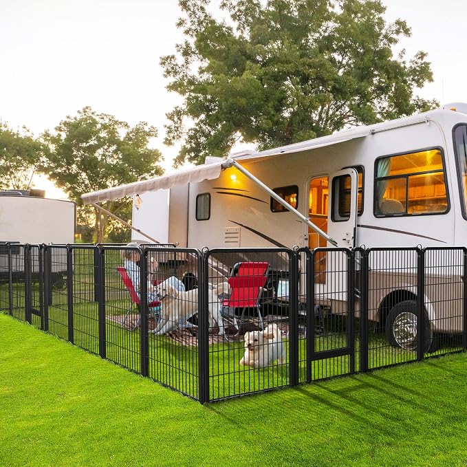 Yaheetech Dog Playpen Outdoor, 40 inch 16 Panels Dog Pen Indoor Heavy Duty - Image 2