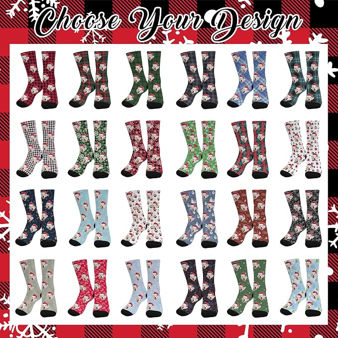 Artsadd Personalized Christmas Pajama Pants Socks - Image 3