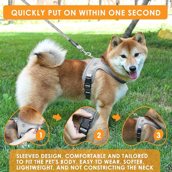 Dog Harness and Leash Set, No Pull Saddle Style Pet Harness, Breathable Mesh - Image 5