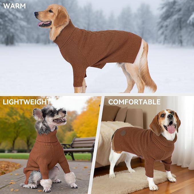 cyeollo 4XL Dog Sweater, Stretchable & Cozy Warm Dog Sweaters - Image 4