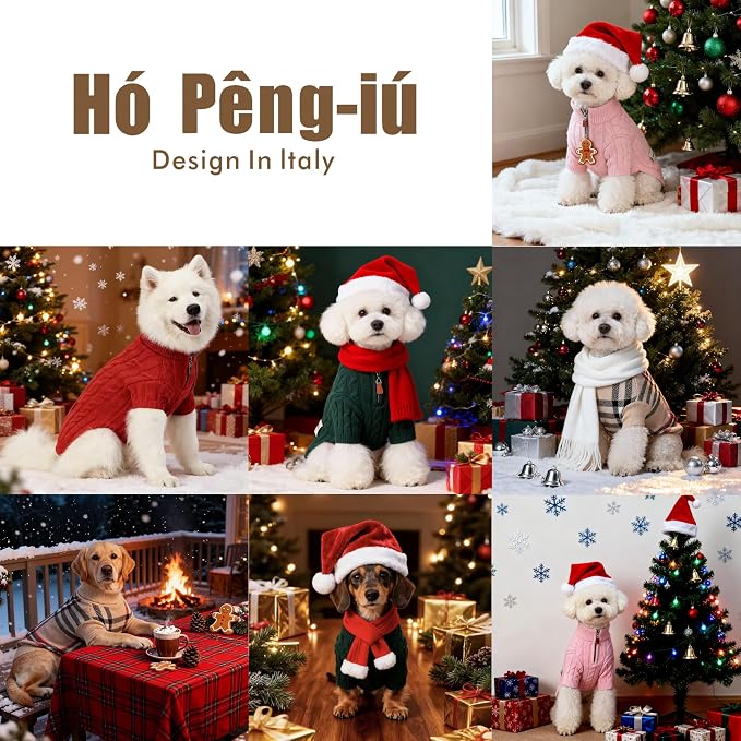 Small/Medium Dog Sweater, Warm Dog Winter Coat w/Sleeves, Comfortable High Neck - Image 3