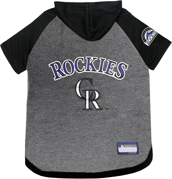 Pets First MLB Colorado Rockies Dog Hoodie Size X-Small, Baseball Shirt - Image 4