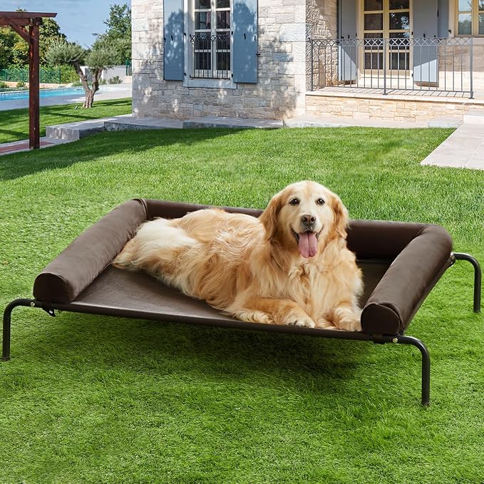 RRPETHOME Large Elevated Cooling Dog Bed, Raised Dog Cot Beds - Image 8