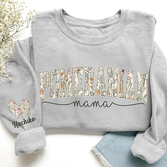 Personalized Dog Mom Sweatshirt, Dog Lover Crewneck, Gift Idea - Image 3