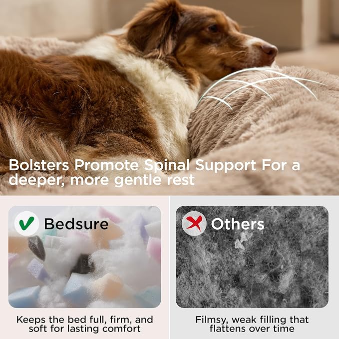 Bedsure Calming Dog Bed Medium Size Dog - 30in Donut Round Washable Medium Pet - Image 2