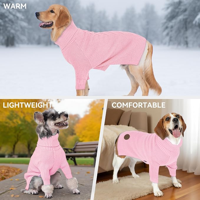 cyeollo Dog Sweater Knitwear Turtleneck Soft Knitwear Pullover Sweaters - Image 4