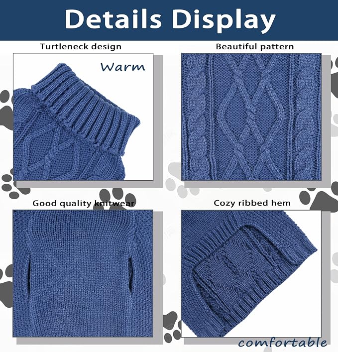 Dog Sweaters for Small Dogs Warm Dog Clothes for Chihuahua Winter Puppy Clothes - Image 4