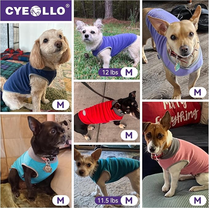 cyeollo 2 Pack Fleece Dog Sweater Vest Dog Sweatshirt Reflective Lightweight - Image 6