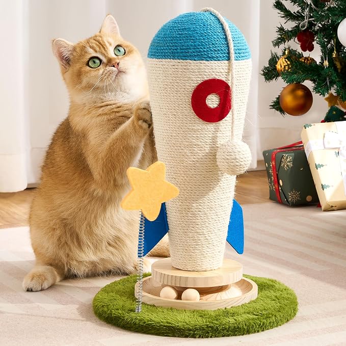 Cat Scratching Post, Rocket Cute Sisal Cat Scratcher - Image 7