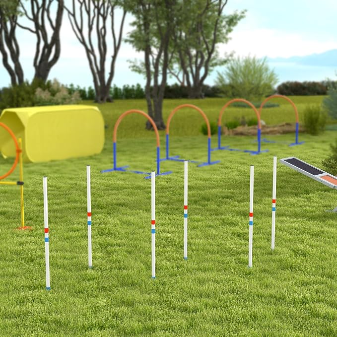 PawHut Adjustable Dog Agility Training Obstacle Course Set - Image 9