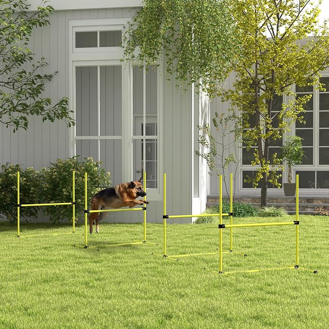 4 Pack Dog Agility Jumps with Carry Bag Exercise, Dog Agility Course Backyard - Image 8