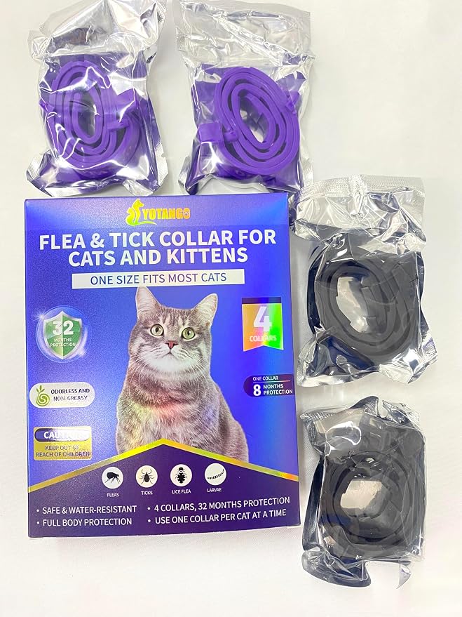 4 Pack Flea Collar for Cats, 32 Months Flea and Tick Prevention for Cat - Image 8