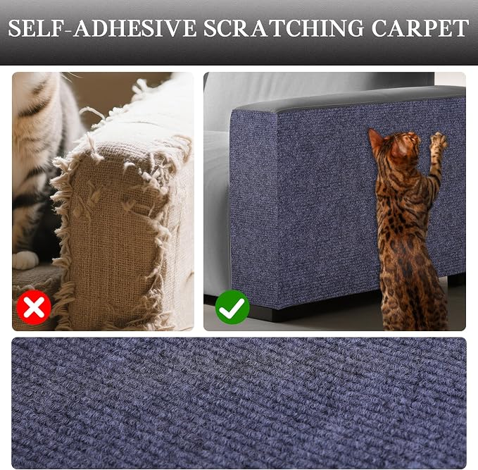 15.7'' x 23.6'' Cat Scratch Furniture Protector Cat Wall Scratcher Mat - Image 3