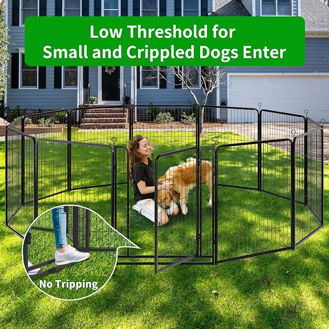 Dog Playpen Outdoor Extra Wide 24 Piece Panels Heavy Duty Dog Fence 40" Height - Image 3