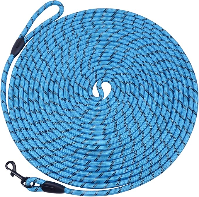Long Dog Leash for Training 30Ft-Reflective Nylon Rope by Hi+Kiss