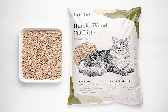 KOCHO Hinoki Wood Cat Litter Ultra Lightweight, Fresh Scent of Japanese Cypress) - Image 2