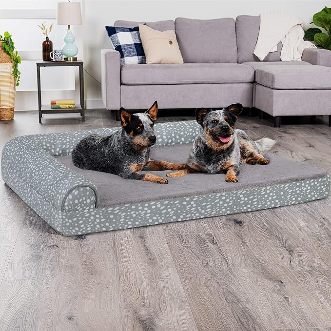 Furhaven Cooling Gel Dog Bed for Large Dogs w/ Removable Bolsters & Washable - Image 3
