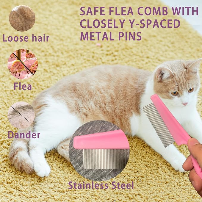 Cat Grooming Brush Kit 6 Tools - Image 4