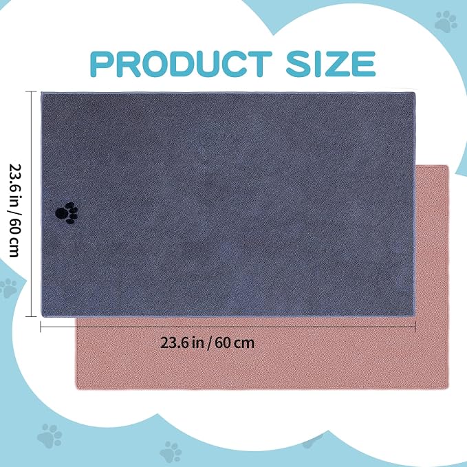 Microfiber Dog Towels 6 Pack, Perfect Shower & Bath Supplies for Dogs - Image 2