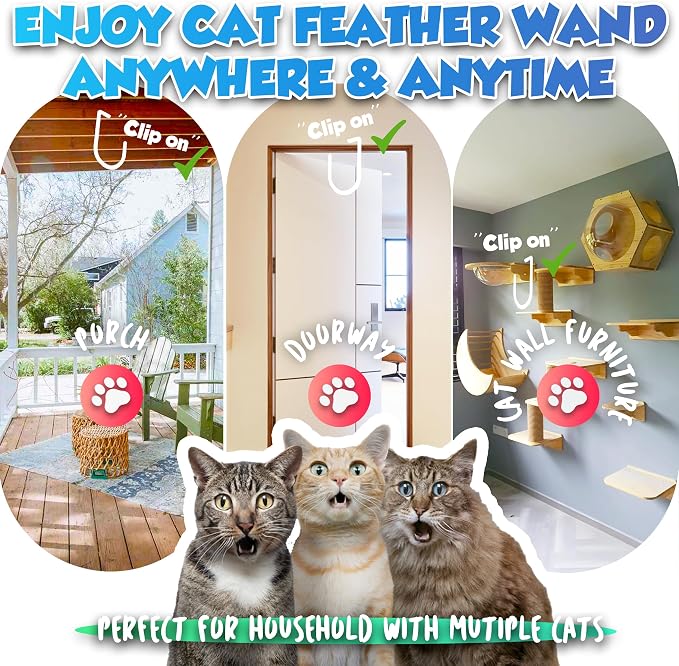 Retractable Cat Feather Toys 7PCS Refills - Image 5