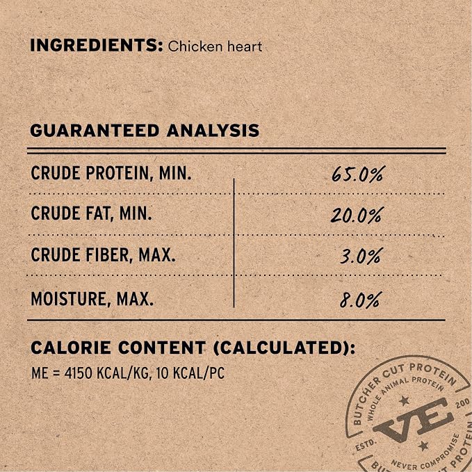 Vital Essentials Freeze Dried Raw Chicken Hearts Cat Treats | Single Ingredient - Image 3