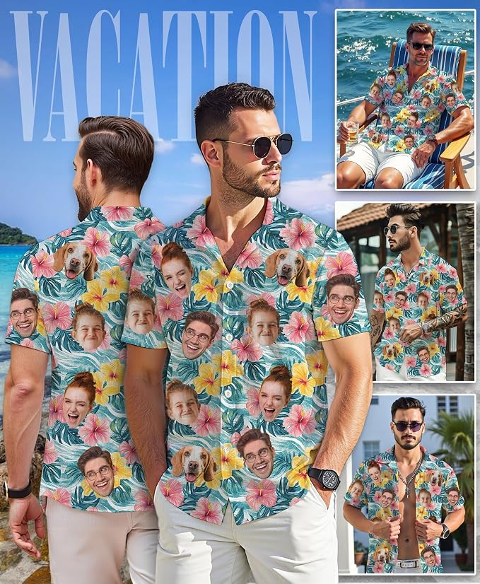 Custom Hawaiian Shirt with Face - Image 2