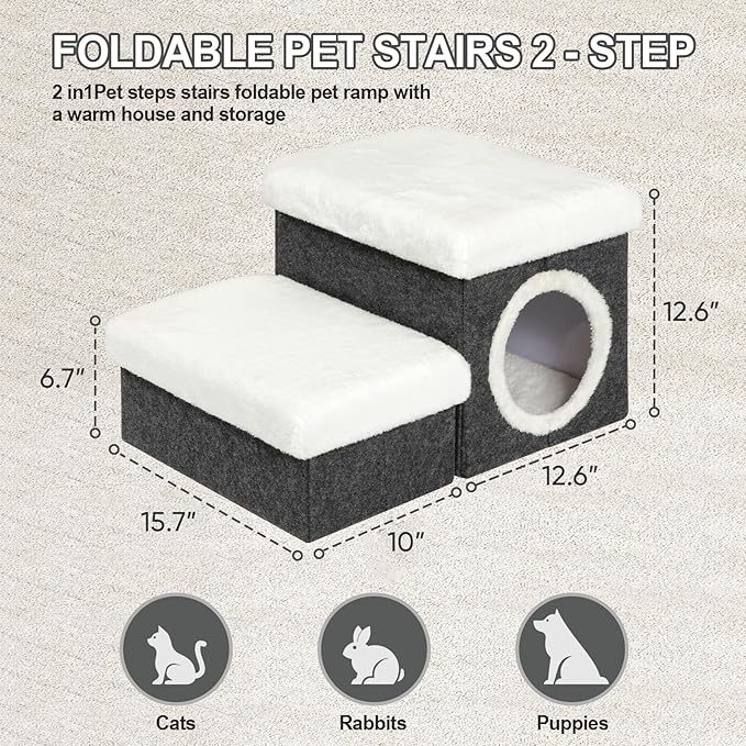B FSOBEIIALEO Cat House Pet Stairs - Image 5