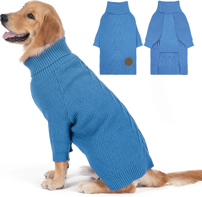 cyeollo 3XL Dog Sweaters for Large Dogs Boy, Stretchable & Cozy Warm Knit Doggy by CYEOLLO