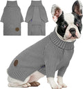 cyeollo Small Dog Sweater with Long Sleeves Turtleneck Knitted Warm Dog Clothes by CYEOLLO