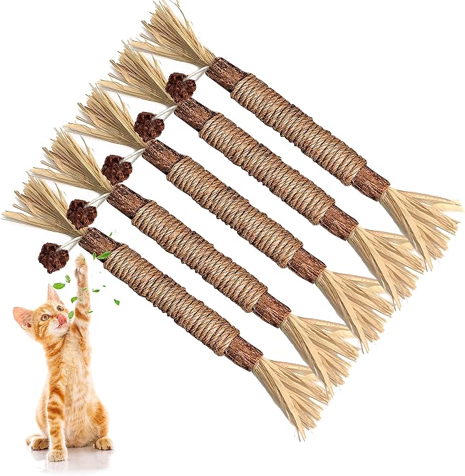 5 Pack Silvervine Cat Toy, Cat & Kitten Chew Toys by GBSYU