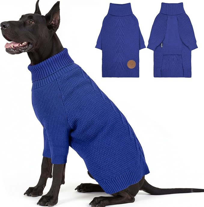 cyeollo 4XL Dog Sweater, Pullover Turtleneck by CYEOLLO