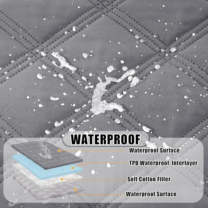 Smiry Waterproof Dog Bed Cover Blanket 68x82, Soft Reversible Pet Blanket - Image 2