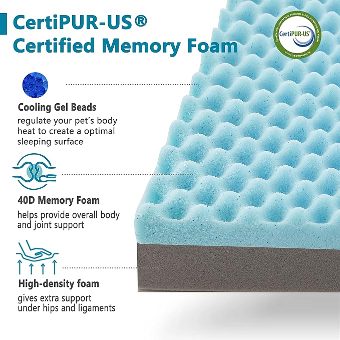 Memory Foam Large Dog Bed, Cooling Dog Beds - Image 3