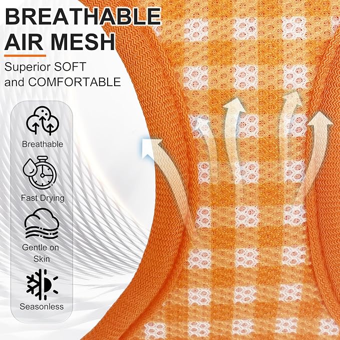 AIITLE Plaid Print Dog Harness Set – Lightweight, Reflective & Adjustable Vest - Image 6