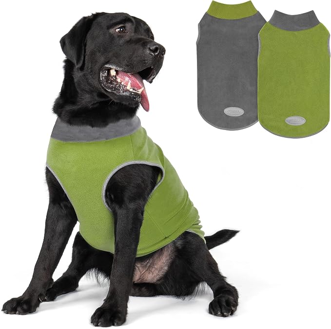 cyeollo 2 Pack Dog Sweater Fleece Vest Dog Sweatshirt Reflective Lightweight by CYEOLLO