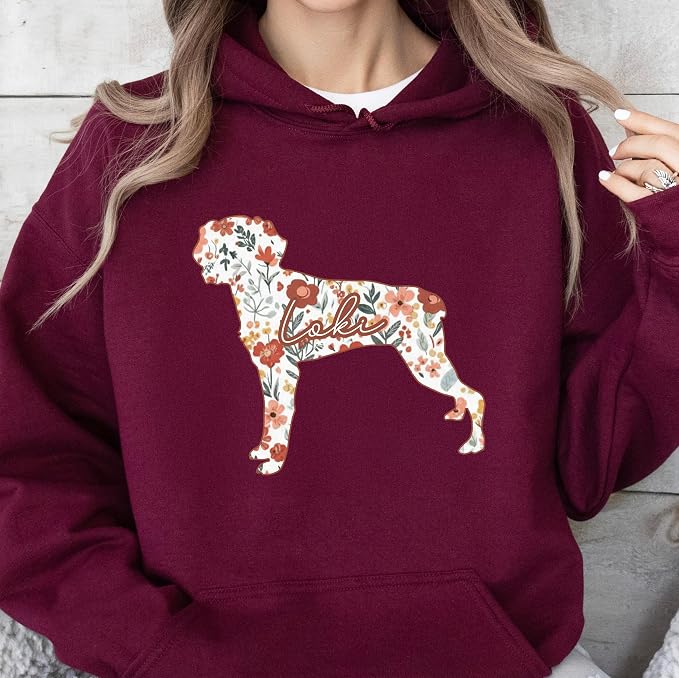 Brittany Dog Lover Personalized Sweatshirt, Custom Name Floral Pet Owner Apparel - Image 3