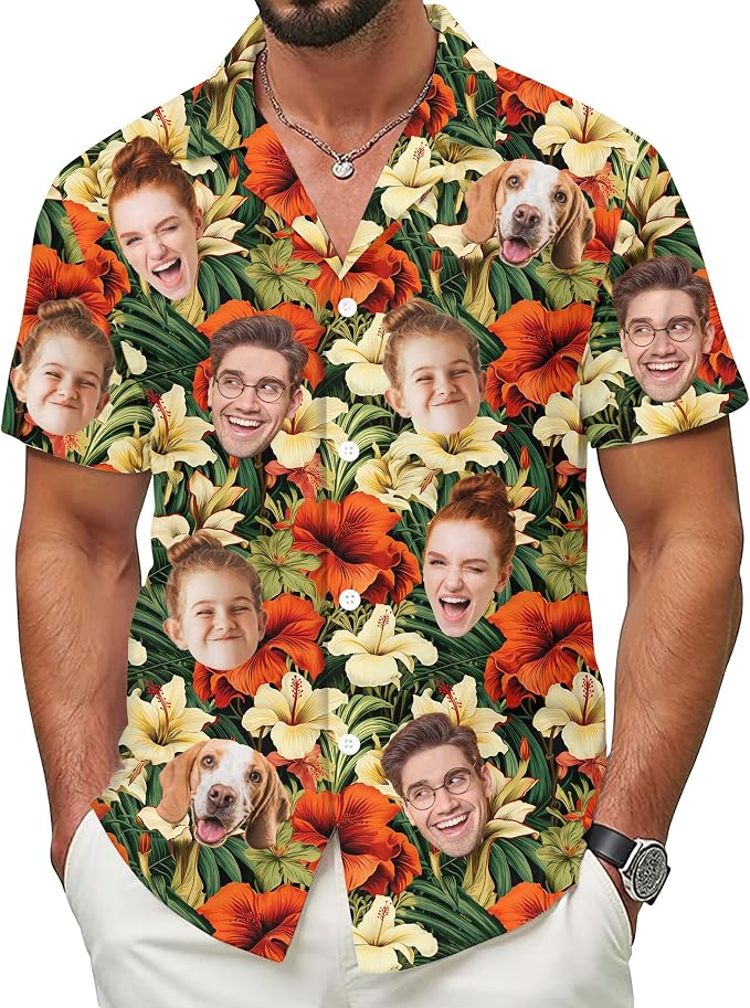 Custom Hawaiian Shirt with Face by 68PHALO