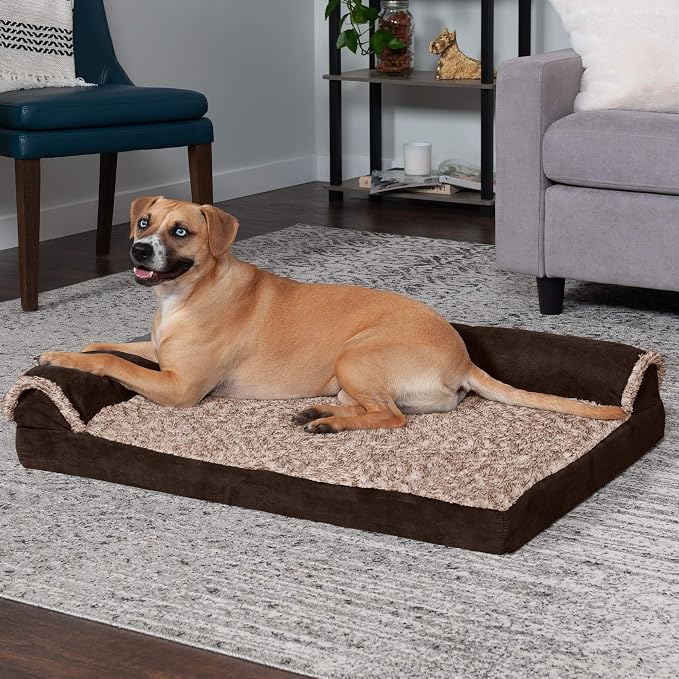 Furhaven Cooling Gel Dog Bed for Large/Medium Dogs w/ Removable Bolsters & - Image 3