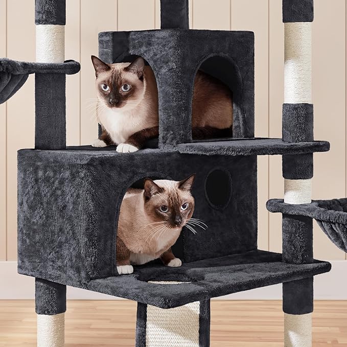 Topeakmart Cat Trees for Large Inoor Cats, 76.5'' Extra Big Cat Tower - Image 5