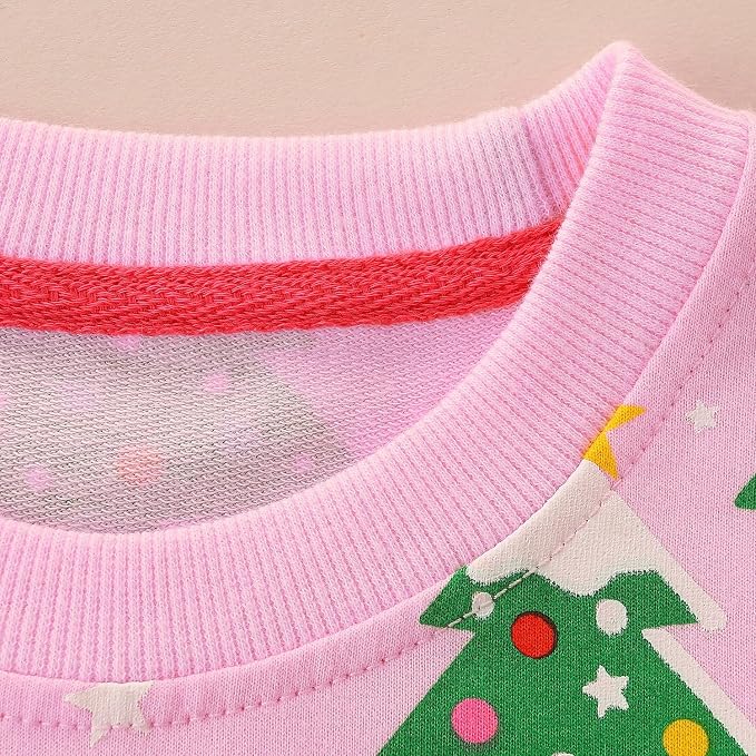 Bumeex Toddler Girl Sweatshirt Clothes Outfit, Cotton Crewneck Christmas - Image 5