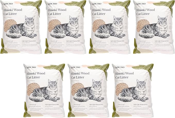 KOCHO Hinoki Wood Cat Litter Ultra Lightweight, Fresh Scent of Japanese Cypress) by KOCHO