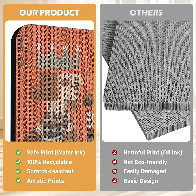 2 Pack Art Cat Scratcher, Wall-Mountable Cat Scratch Pad, Wall Cat Scratcher - Image 6