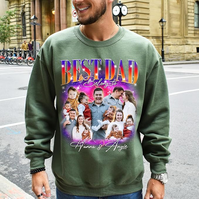 Custom Dad Shirt Personalized Picture T-Shirt - Image 5