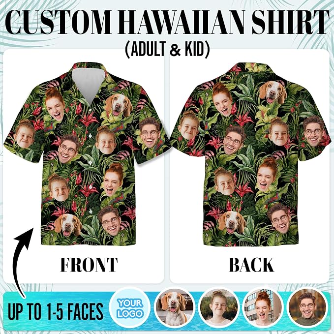 Custom Hawaiian Shirt with Face - Image 4