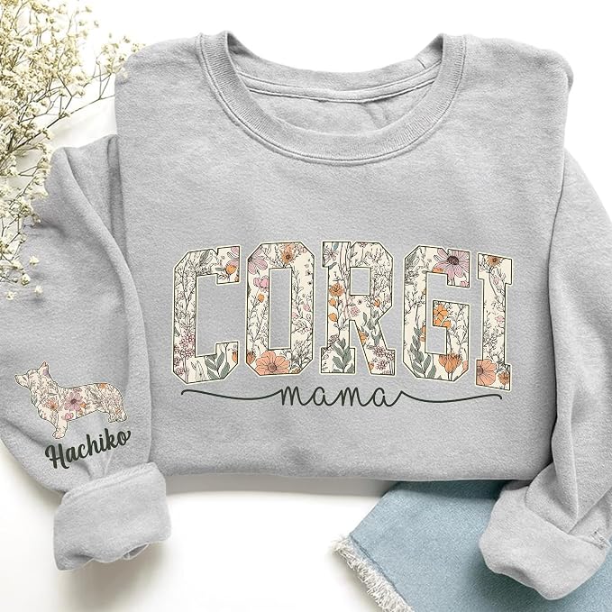 Personalized Dog Mom Sweatshirt, Dog Lover Crewneck, Gift Idea - Image 3