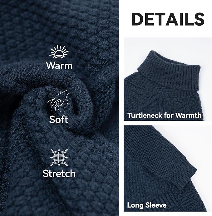 cyeollo Dog Sweaters for Medium Dogs Boy, Stretchy Warm Turtleneck Doggy - Image 3