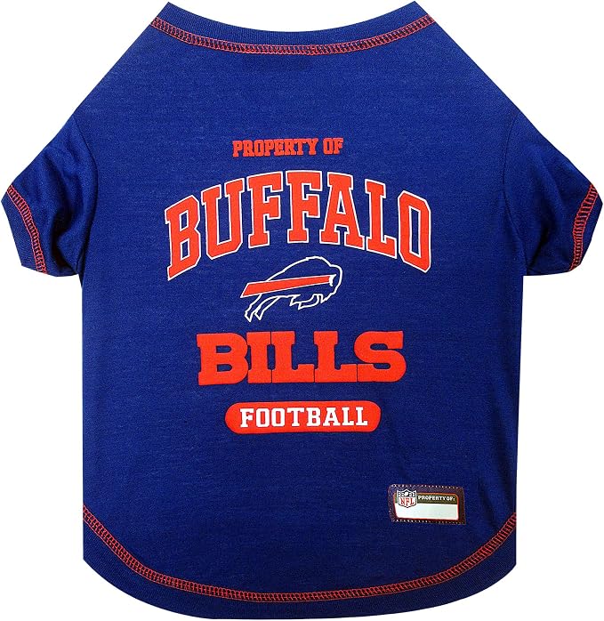 NFL Buffalo Bills Dog T-Shirt for Pets, Size X-Small. Officially Licensed Pet by PETSFIRST